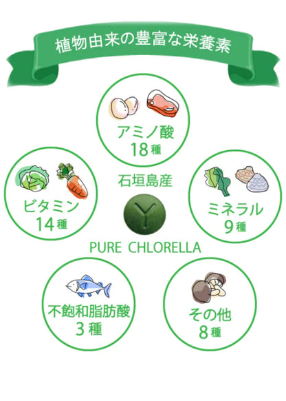 PURE  CHLORELLA 900粒 ／ 添加物不使用 ピュアクロレラ
